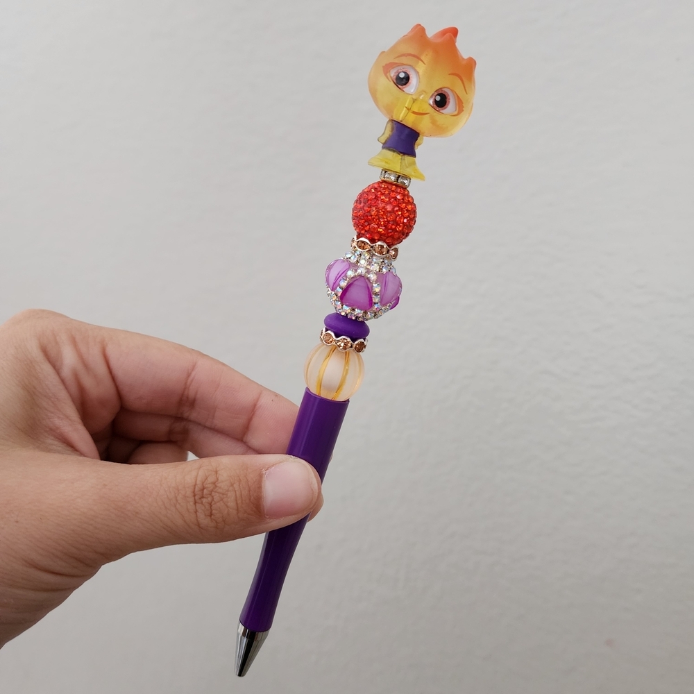 Disney Doorable Elemental Custom Beaded Black Ink Pen